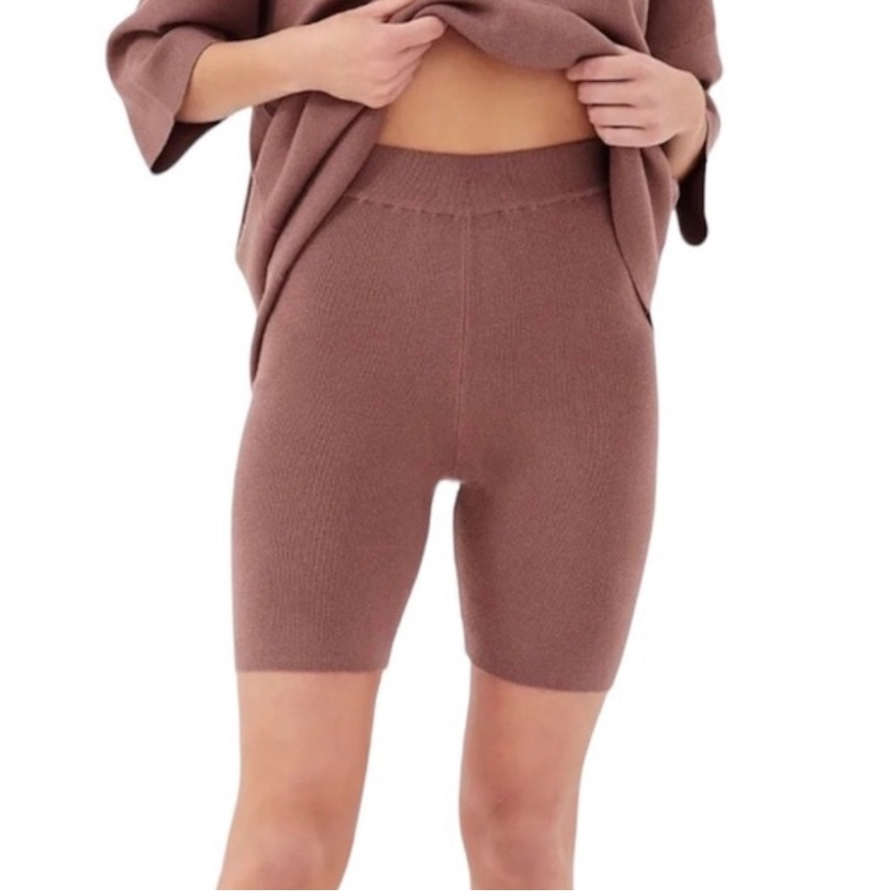 4th Reckless 🤎🤎Brown Knit Cycling Shorts NWT Size XS